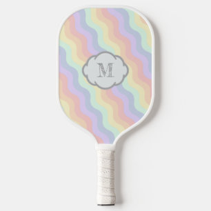 Palas De Pickleball Olas de Arcoíris Pastel