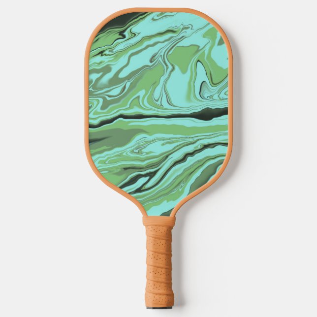 Palas De Pickleball Olas Fondo abstracto marmoleado (Anverso)