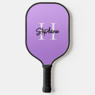 Palas De Pickleball Ombre de lavanda ligera a mediana monogramado