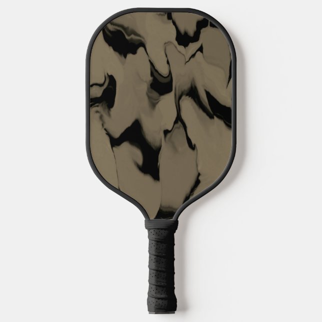 Palas De Pickleball Ondas de negro y marrón (Anverso)