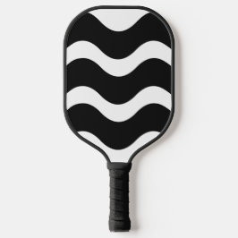Palas De Pickleball Ondas negras y blancas con paleta de pellebol ondu