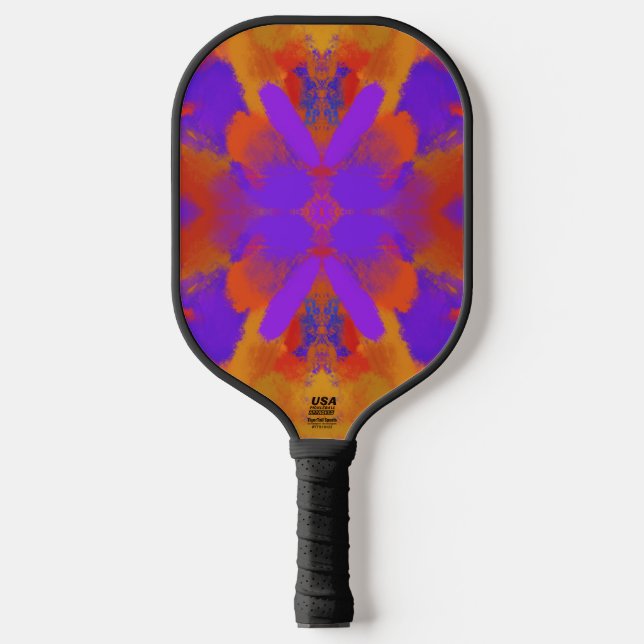 Palas De Pickleball Orange Purple And Red Abstract Graphic Art Design (Anverso)