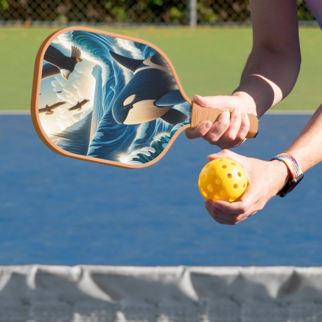 Palas De Pickleball Orca majestuosa: Sinfonía oceánica (in situ)