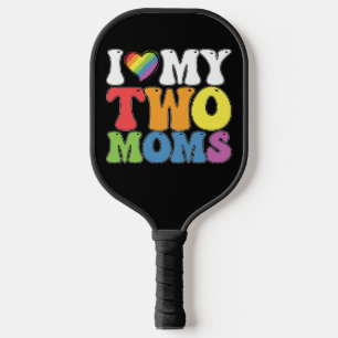 Palas De Pickleball Orgullo LGBT Amo a mis dos mamás Gays Lesbianas Ap