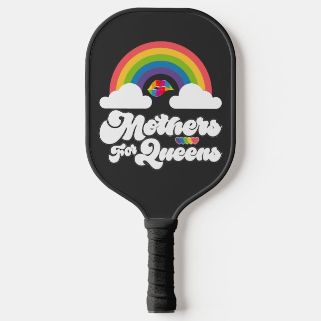 Palas De Pickleball Orgullo LGBT: Madres arcoiris para lesbianas gay g (Anverso)