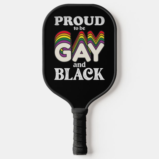 Palas De Pickleball Orgulloso De Ser Gay Y Negro Orgullo LGBT (Anverso)