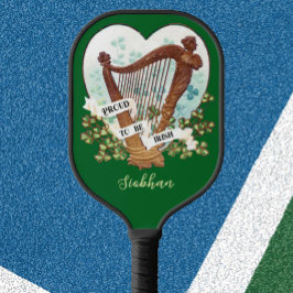 Palas De Pickleball Orgulloso de ser Personalizado irlandés de Harp y
