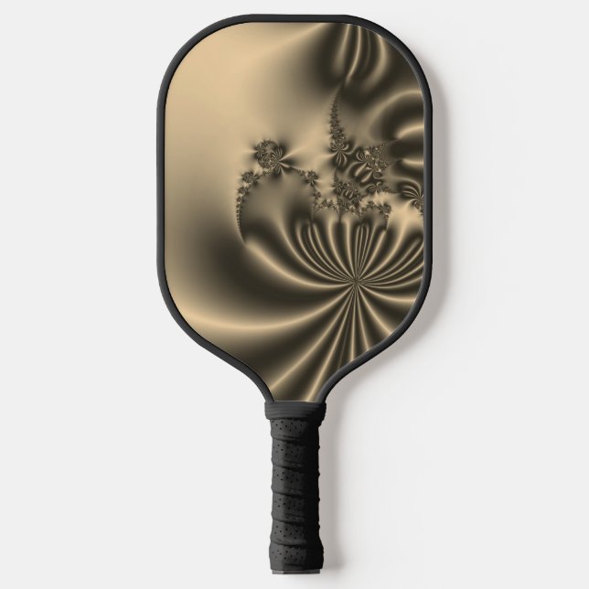 Palas De Pickleball Oro Antiguo Fluyendo Fractal (Anverso)