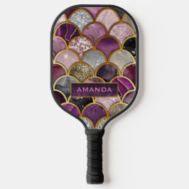 Palas De Pickleball Oro morado rosado beige escamas de sirena giratori