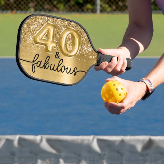 Palas De Pickleball Oro Purpurinoso 40 y fabuloso (in situ)