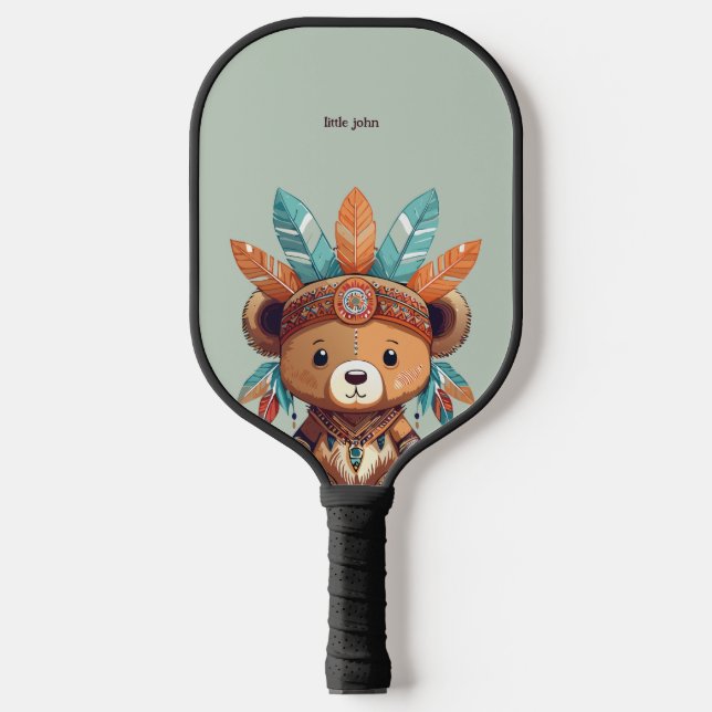 Palas De Pickleball Oso nativo americano (Anverso)