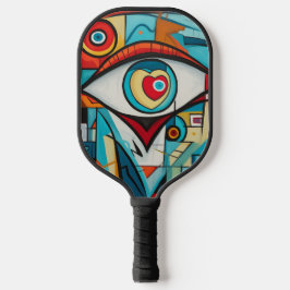 Palas De Pickleball Oye Valentine Heart Love Art Deco