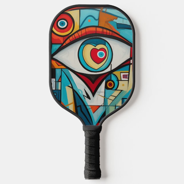 Palas De Pickleball Oye Valentine Heart Love Art Deco (Anverso)