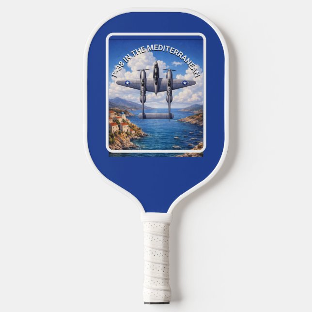 Palas De Pickleball P-38 Lightning sobre el Mediterráneo (Anverso)