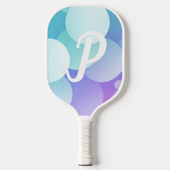 Palas De Pickleball P Nombre Pickleball Paddle Purple Blue Bubble Mode (Anverso)