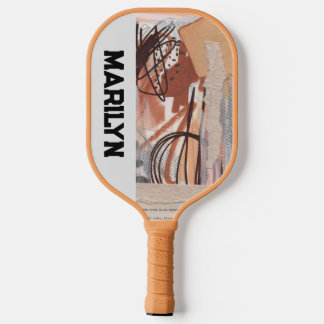 Palas De Pickleball Paddle artístico de bolas con inspiración vintage