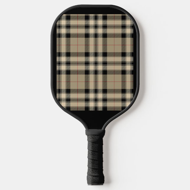 Palas De Pickleball Paddle clásico de bolas de pato beige y negro (Anverso)
