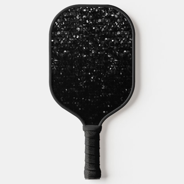 Palas De Pickleball Paddle Crystal Black Bling Strass Pickleball (Anverso)