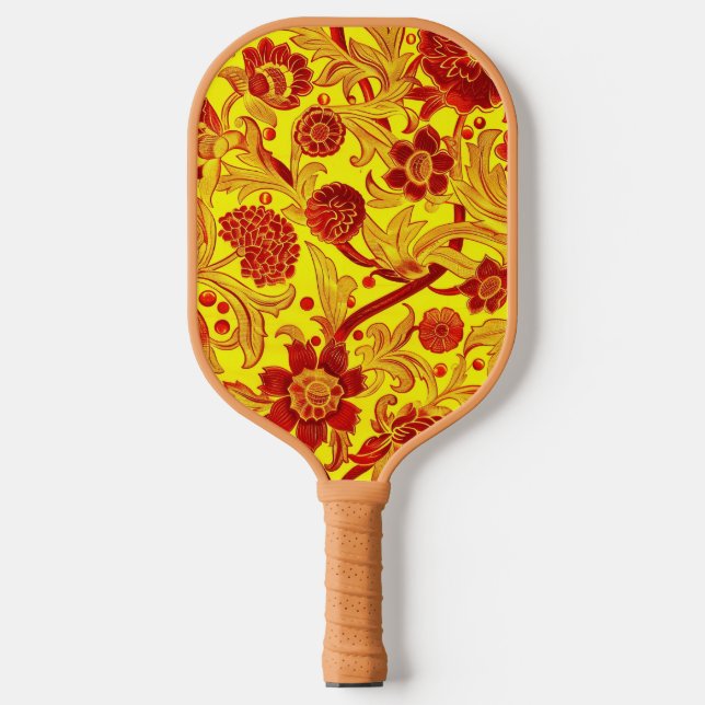 Palas De Pickleball Paddle Cute amarillo Floral Retro Pickleball (Anverso)