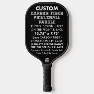Palas De Pickleball Paddle de albañil de fibra de carbono personalizad