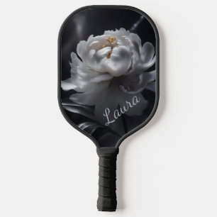 Palas De Pickleball Paddle de baloncesto con diseño floral blanco y ne