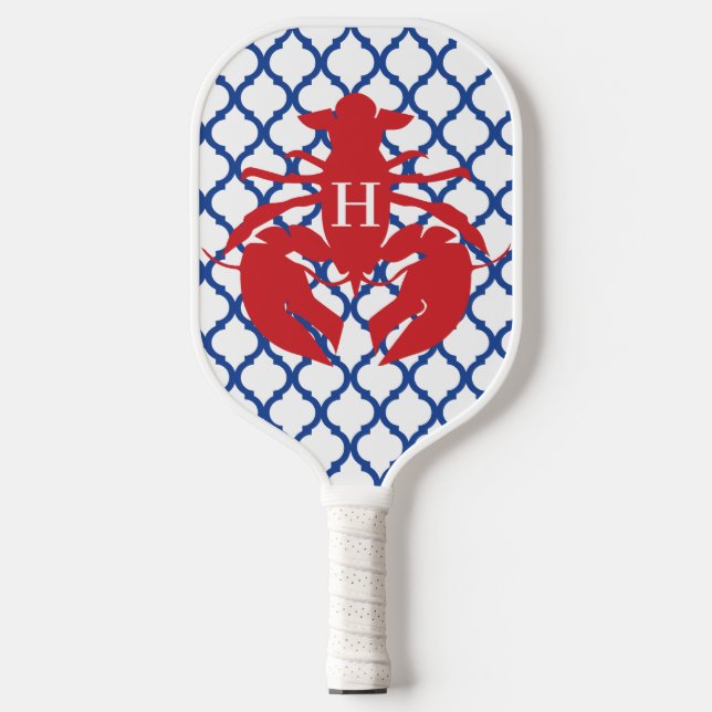 Palas De Pickleball Paddle de baloncesto monograma de quatrefoil (Anverso)