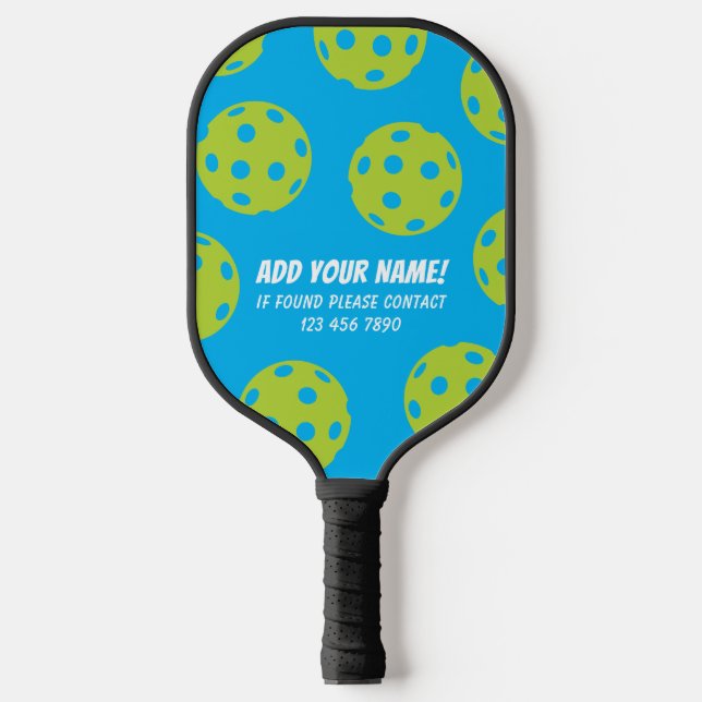 Palas De Pickleball Paddle de bola de bolas azul verde (Anverso)