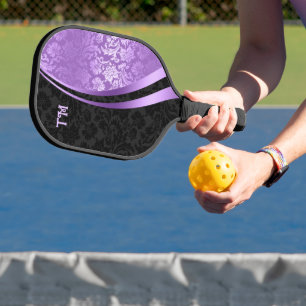 Palas De Pickleball Paddle de bola de cerco de damasco negro y morado
