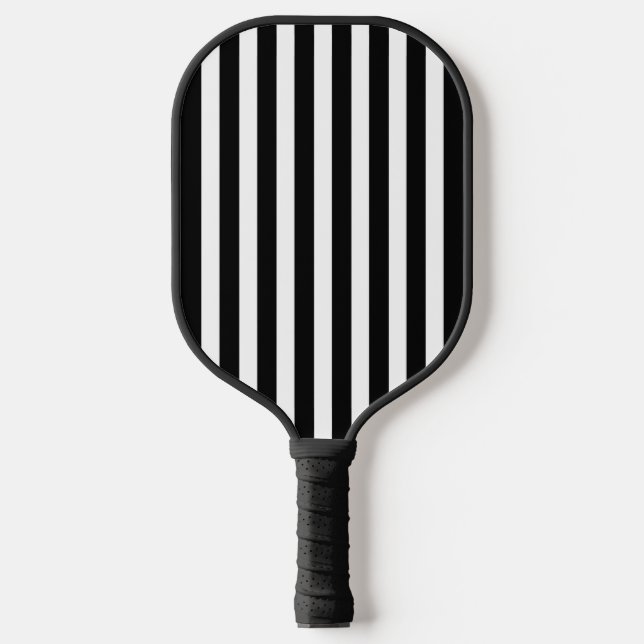 Palas De Pickleball Paddle de bolas a rayas negras y blancas (Anverso)