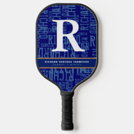 Palas De Pickleball Paddle de bolas azules con el nombre del jugador