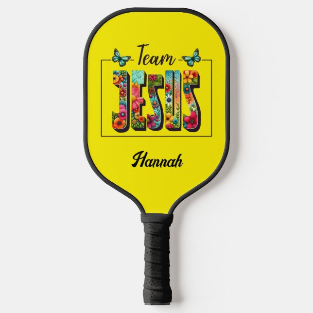 Palas De Pickleball Paddle de bolas de bolas - Diseño del equipo Jesús (Anverso)