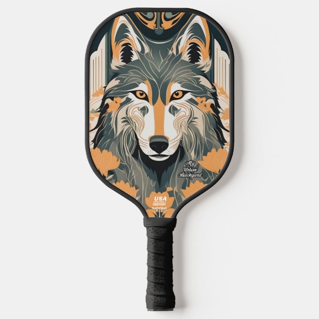 Palas De Pickleball Paddle de bolas de pato personalizado Art Deco Wol (Anverso)