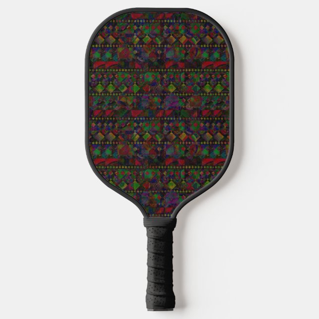 Palas De Pickleball Paddle de bolas de pellebol con patrón azteca (Anverso)
