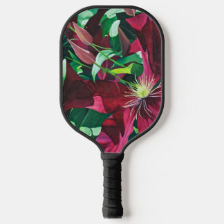 Palas De Pickleball Paddle de bolas de pellizco floral Purple Clematis