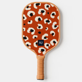 Palas De Pickleball Paddle de bolas monogramadas Leopardo en negrita
