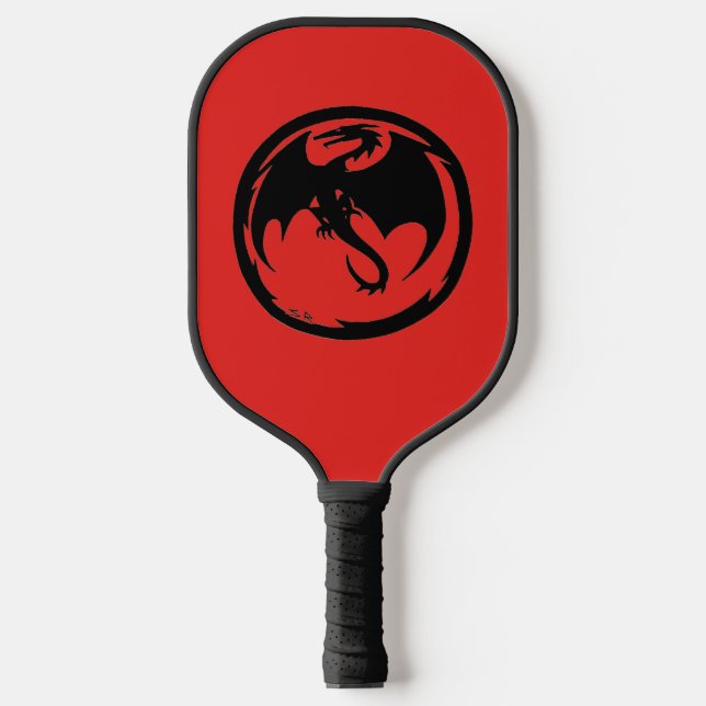 Palas De Pickleball Paddle de bolas rojas de Dragón Negro (Anverso)
