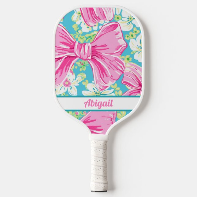 Palas De Pickleball Paddle de bolas rosadas preferidas personalizado (Anverso)