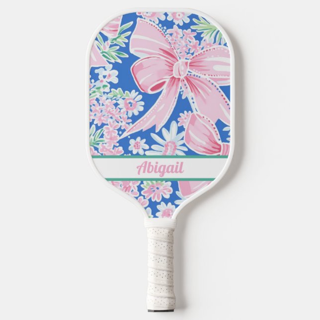 Palas De Pickleball Paddle de bolas rosadas preferidas personalizado (Anverso)