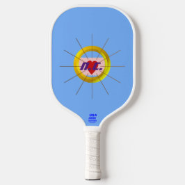 Palas De Pickleball Paddle de futbolín moderno azul claro del corazón