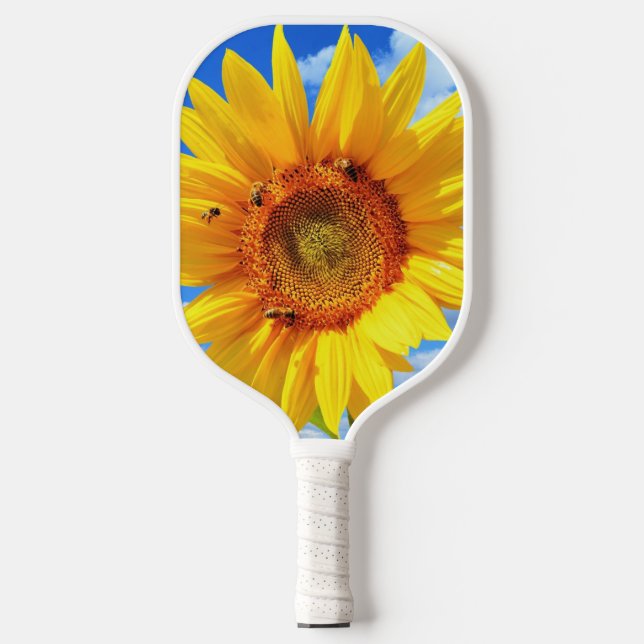 Palas De Pickleball Paddle de girasol y abejas (Anverso)