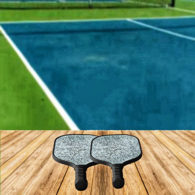 Palas De Pickleball Paddle de granito envejecido (The textured look of granite, is emphasized, in this Aged Granite Pickleball Paddle design!)
