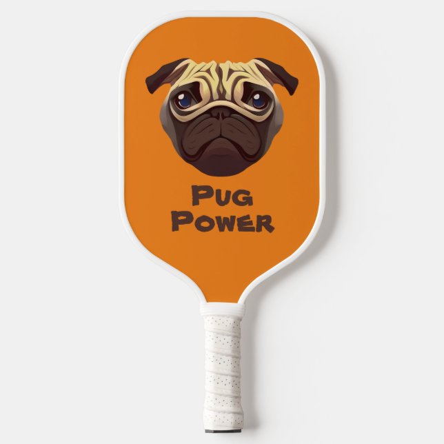 Palas De Pickleball Paddle de pellebol con poder de pug (Anverso)