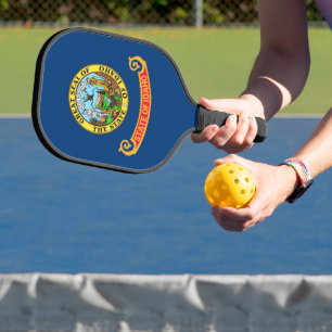 Palas De Pickleball Paddle de pelota con bandera de Idaho