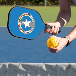 Palas De Pickleball Paddle de pelota con bandera de la Mariana del Nor