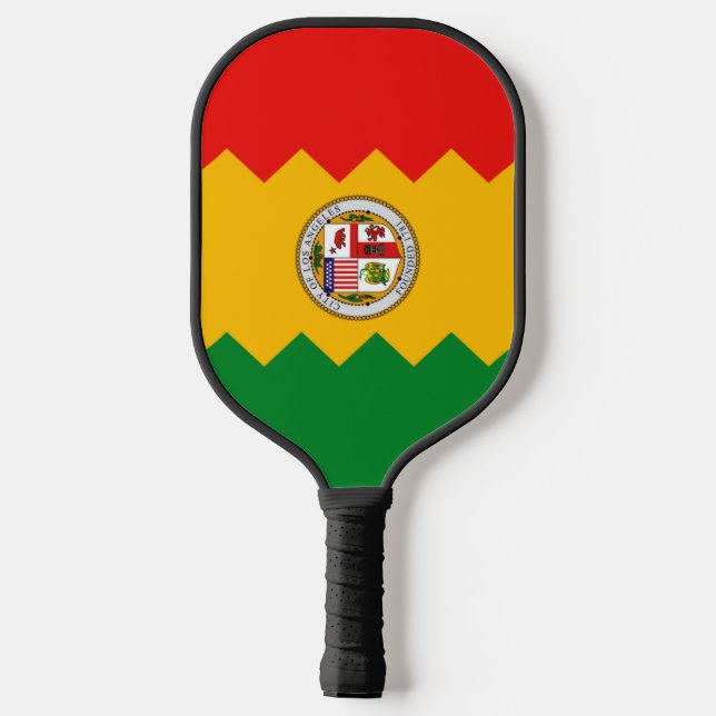Palas De Pickleball Paddle de pelota con bandera de Los Ángeles, Estad (Reverso )