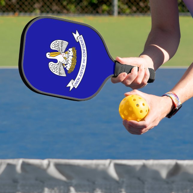 Palas De Pickleball Paddle de pelota con bandera de Luisiana, Estados  (in situ)