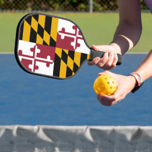 Palas De Pickleball Paddle de pelota con bandera de Maryland, Estados