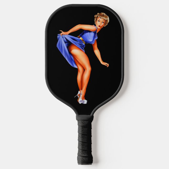 PALAS DE PICKLEBALL PADDLE DE PICKLEBALL CHICA RETRO PINKUP (Anverso)
