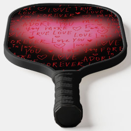 Palas De Pickleball Paddle - Diseño del corazón rosado de la pelota de