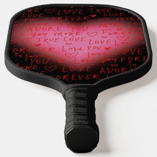 Palas De Pickleball Paddle - Diseño del corazón rosado de la pelota de